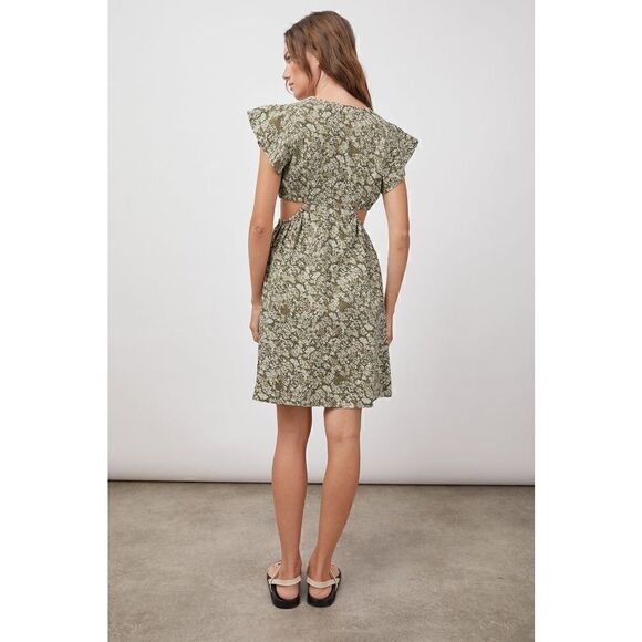 Rails Nyla Cutout Waist Dress Olive Vine Medium NEW - Picture 4 of 14